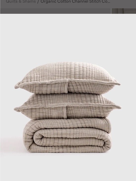 Quince Other - Quince Organic Cotton Channel Stitch Coverlet Set